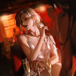 This is a pixiv picture whose title is 夜宴来客.
