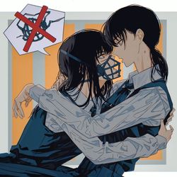 This is a pixiv picture whose title is “不能把它摘掉吗，朝？”.