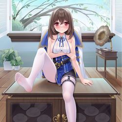 This is a pixiv picture whose title is 翘脚脚.