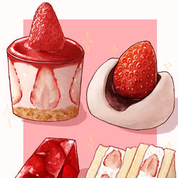 This is a pixiv picture whose title is いちご.