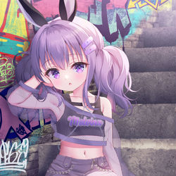 This is a pixiv picture whose title is 路地裏のメルヴィナちゃん.