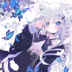 This is a pixiv picture whose title is パーカーねこみみちゃん🦋.
