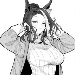 This is a pixiv picture whose title is 2月に描いたウマ娘.