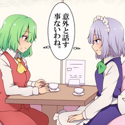 This is a pixiv picture whose title is 気が合うと思った咲夜と幽香.