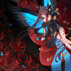 This is a pixiv picture whose title is HuTao.