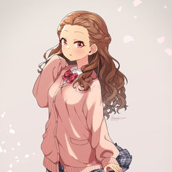 This is a pixiv picture whose title is カーディガン関裕美.