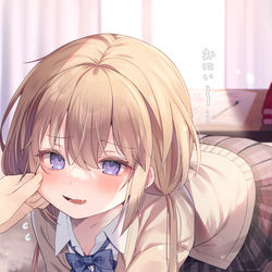 This is a pixiv picture whose title is 「勉強おしえて…💦」.