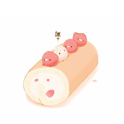 This is a pixiv picture whose title is いちごロール.