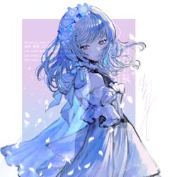 This is a pixiv picture whose title is 【skeb】白い服の少女.