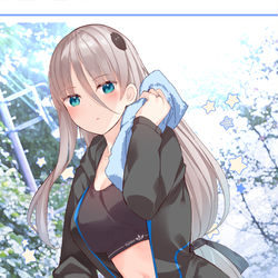 This is a pixiv picture whose title is ジャージで朝のランニング.