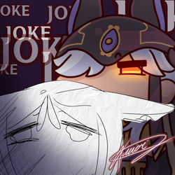 This is a pixiv picture whose title is (((( J O K E )))).