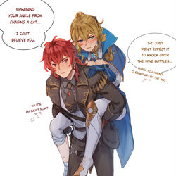 This is a pixiv picture whose title is Spraining an ankle.