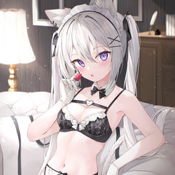 This is a pixiv picture whose title is メイドランジェリー.