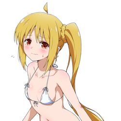 This is a pixiv picture whose title is 恥ずかしがる虹夏ちゃん.