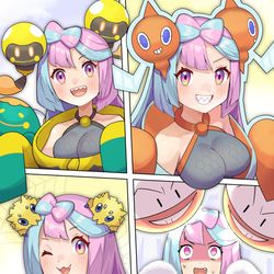 This is a pixiv picture whose title is 色んなでんきタイプのナンジャモ.