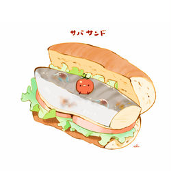 This is a pixiv picture whose title is 鯖サンド.