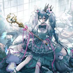 This is a pixiv picture whose title is 【お仕事絵】初音ミク×イセタン.