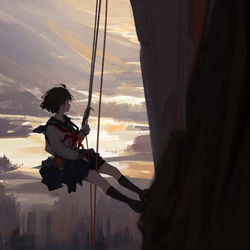 This is a pixiv picture whose title is 山.