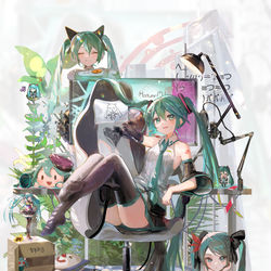 This is a pixiv picture whose title is ミクの日ありがとう。.