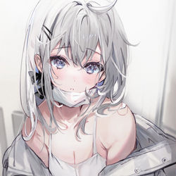 This is a pixiv picture whose title is 「だめ、かな…？」.