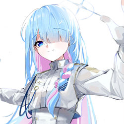 This is a pixiv picture whose title is I Am the Blue archive.
