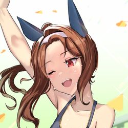 This is a pixiv picture whose title is 応援団キングヘイロー 轟け、エール！トレセン学園応援団の7話より.
