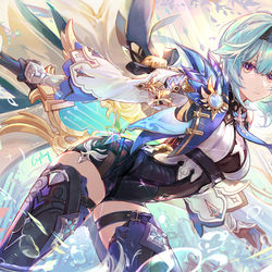 This is a pixiv picture whose title is 波折りの刹那.