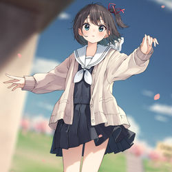 This is a pixiv picture whose title is 春の足音.