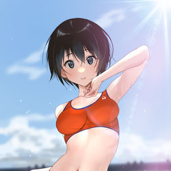 This is a pixiv picture whose title is 陸上女子.