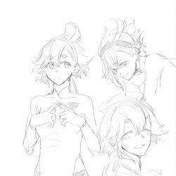 This is a pixiv picture whose title is 水星落書きまとめ.