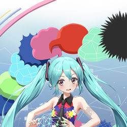 This is a pixiv picture whose title is 点は線に  線は円になって.