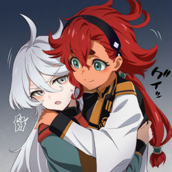 This is a pixiv picture whose title is 距離感.