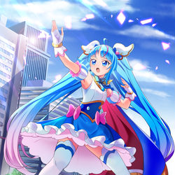 This is a pixiv picture whose title is 【skeb】スーパーヒーローの出番です！.