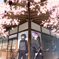 This is a pixiv picture whose title is 春 開花.