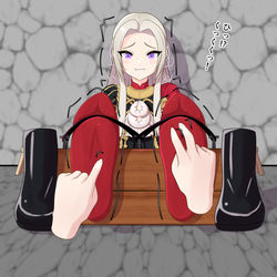 This is a pixiv picture whose title is エーデルガルトさん 足の裏 くすぐり.