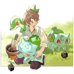 This is a pixiv picture whose title is ポケモンと人の漫画⑥.
