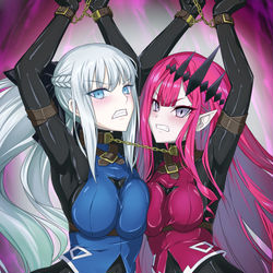 This is a pixiv picture whose title is 【Skeb】モルガン＆トリスタンのアサシン化汚染洗脳！.