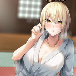 This is a pixiv picture whose title is 「もう一本する？」.