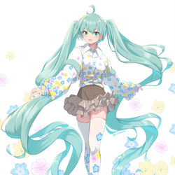 This is a pixiv picture whose title is お花系初音ミクさん.