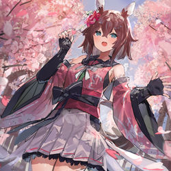 This is a pixiv picture whose title is サクラチヨノオー.