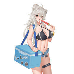 This is a pixiv picture whose title is 獅白ぼたん.
