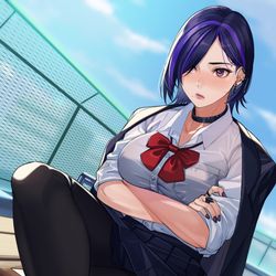This is a pixiv picture whose title is 見た目怖い？人。.