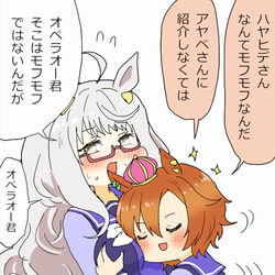 This is a pixiv picture whose title is ハヤヒデさんとオペラオー君.
