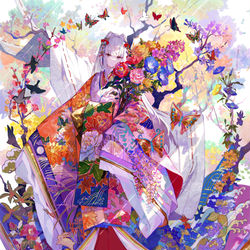 This is a pixiv picture whose title is 四季織りの着物.