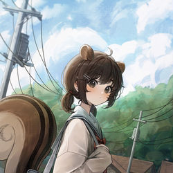 This is a pixiv picture whose title is 🐿️.