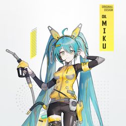 This is a pixiv picture whose title is ガソリンスタンドミク.