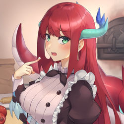 This is a pixiv picture whose title is ドラゴンメイド・ティルル.