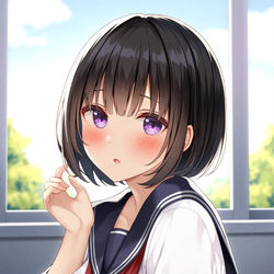 This is a pixiv picture whose title is 井上さんと目が合う.