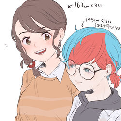 This is a pixiv picture whose title is 年齢操作ボタアオちゃん.