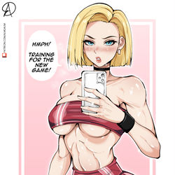 This is a pixiv picture whose title is 人造人間18号.